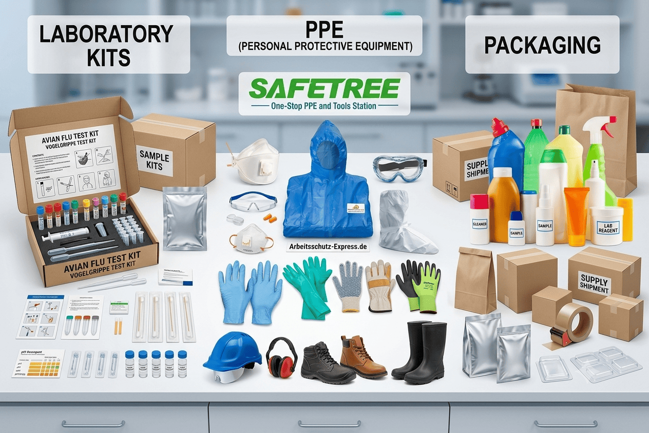 Packaging, PPE’s and laboratory kits